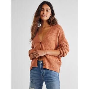 Free People found my friend oversized boxy cardigan sweater Sz S Women's